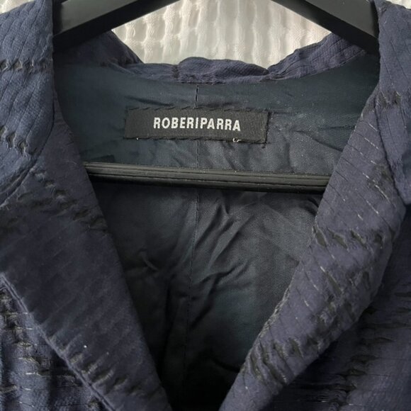 Roberiparra textured navy jacket with pockets Project Runway runner-up - Picture 3 of 4